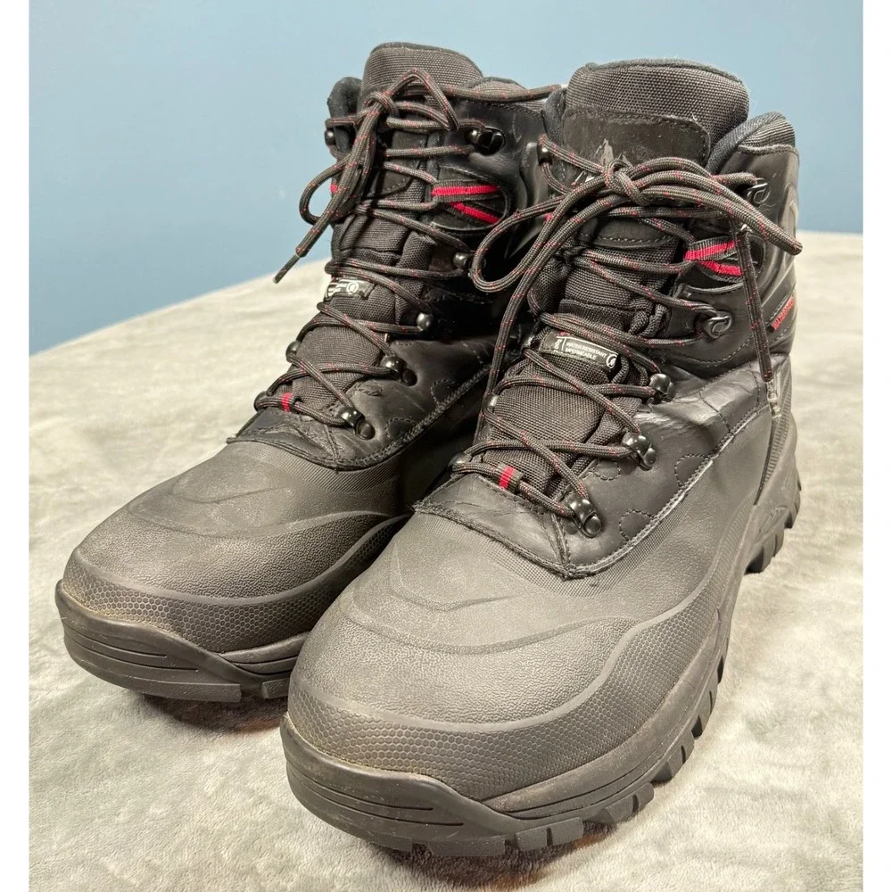 NortiV8 Mens Hiking Boots 10 Black Waterproof Insulated Thinsulate